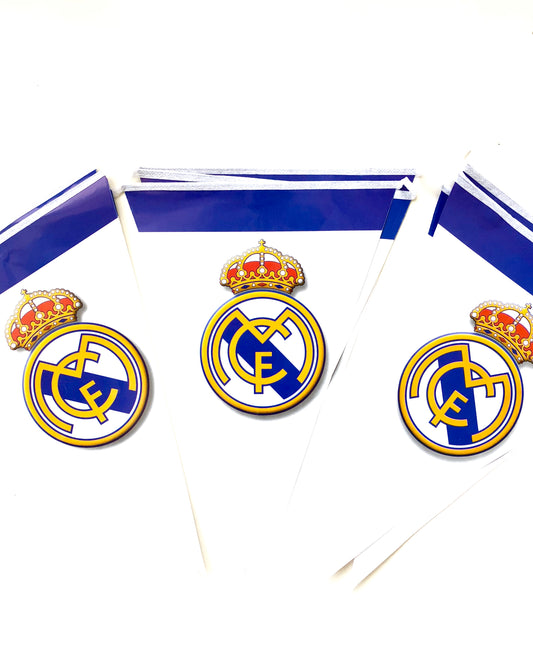 Real Madrid Birthday Party Decoration Flags