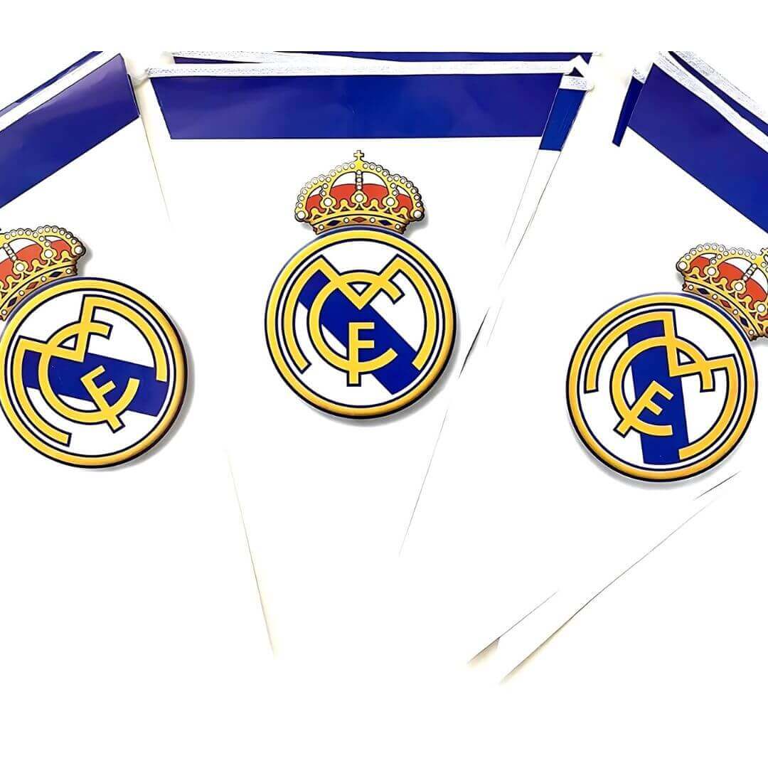 Real Madrid Birthday Party Decoration Flags