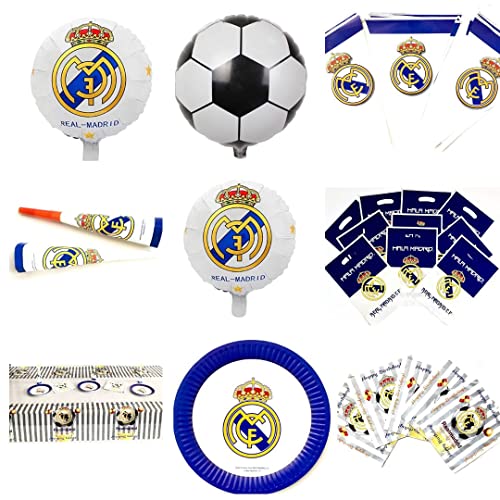 Real Madrid Soccer Birthday Party Decoration Set