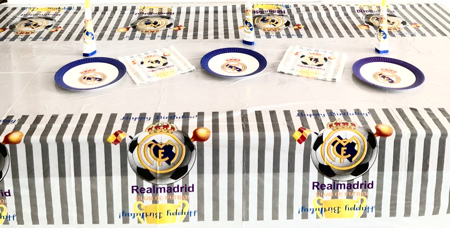 Real Madrid Birthday party Decoration Table Cloth