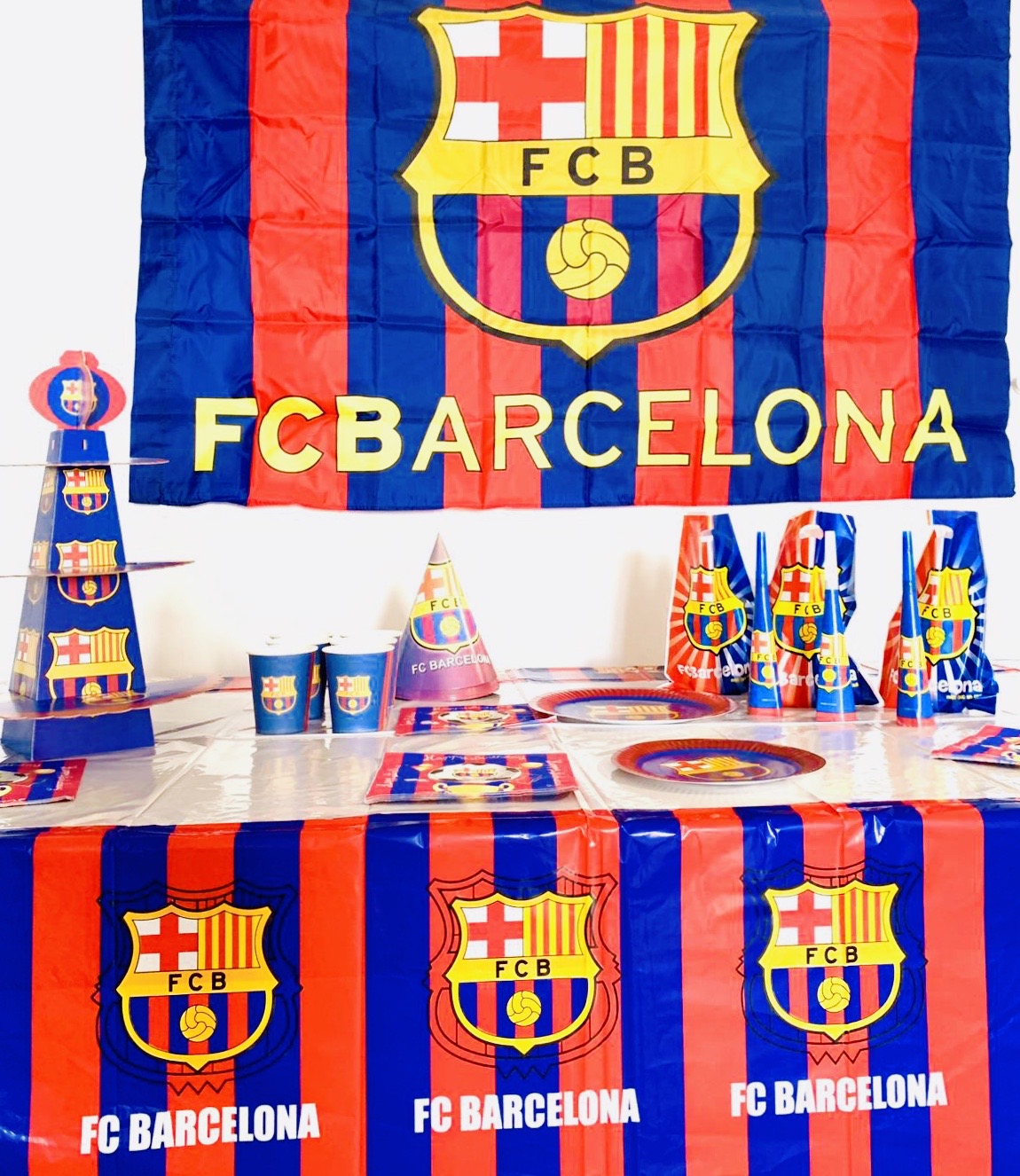 FC Barcelona Birthday Decoration Table Cloth Pack of 2